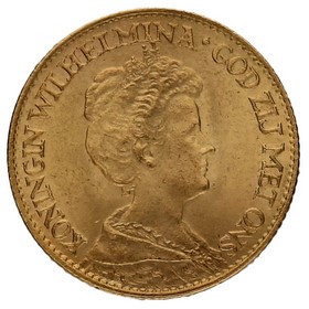 Moneda Países Bajos 10 Florines Oro 1917 6,73g