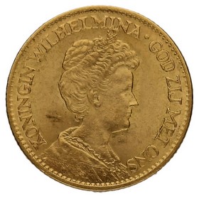 Moneda Países Bajos 10 Florines Oro 1911 6,71g
