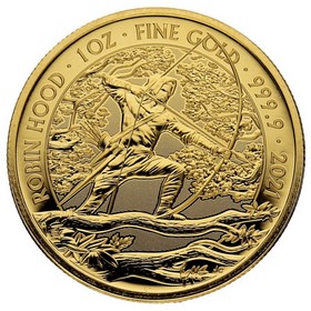 Moneda Reino Unido 100 Pouns Robin Hood  Oro 2021 1oz