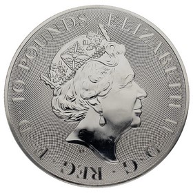 Moneda Reino Unido 10 Pounds Red Dragon of Wales  Plata 2018 10oz