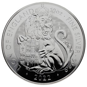 Moneda Reino Unido 10 Pounds Lion of England Plata 2022 10oz