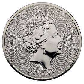 Moneda Reino Unido 5 Pounds Unicorn of Scotland Plata 2018 2oz