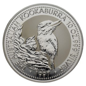 Moneda Australia 10 Dollars Kookaburra Plata 1997 10oz
