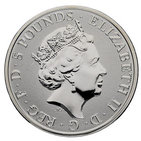 Moneda Reino Unido 5 Pounds White Horse of Hanover Plata 2020 2oz