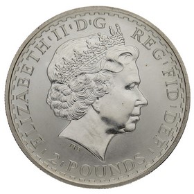 Moneda Reino Unido 2 Pounds Britannia Plata 1998 1oz