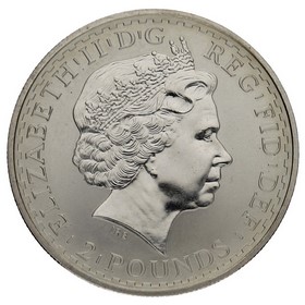 Moneda Reino Unido 2 Pounds Britannia Plata 2000 1oz