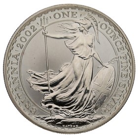 Moneda Reino Unido 2 Pounds Britannia Plata 2002 1oz