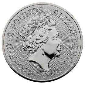 Moneda Reino Unido 2 Pounds Año del Perro Plata 2018 1oz