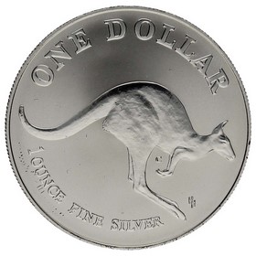 Moneda Australia 1 Dollar Canguro Plata 1993 1oz