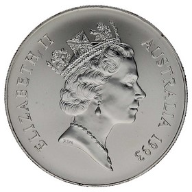 Moneda Australia 1 Dollar Canguro Plata 1993 1oz