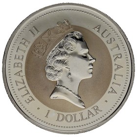 Moneda Australia 1 Dollar Kookaburra Plata 1996 1oz