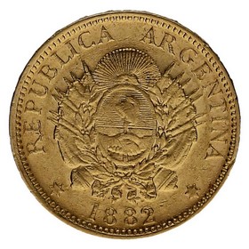 Moneda Argentina 5 Pesos Oro 1882 8,05g