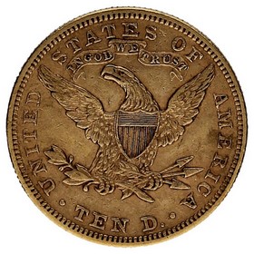 Moneda Estados Unidos 10 Dollars Eagle Oro 1899 16,64g