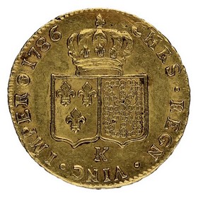 Moneda Francia 2 Louis D´or Louis XVI Oro 1786 Burdeos K 15,22g