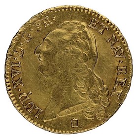 Moneda Francia 2 Louis D´or Louis XVI Oro 1786 Burdeos K 15,22g