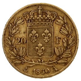 Moneda Francia 20 Francos Oro 1830 París A 6,39g