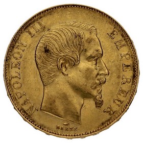 Moneda Francia 50 Francos Oro 1855 París A 16,07g