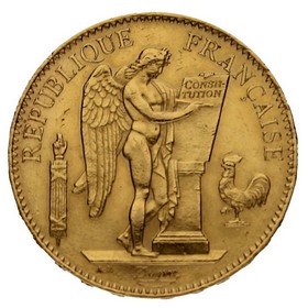 Moneda Francia 100 Francos  Oro 1882 París A 32,17g