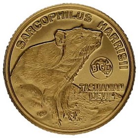 Moneda Niue 2,50 Dollars Demonio de Tasmania Oro 2018 1/2g