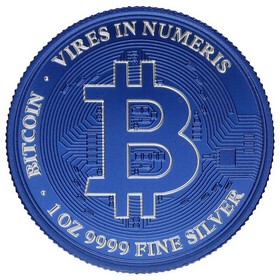 Moneda Niue 2 Dollars Bitcoin Ciber Color Plata 2022 1oz