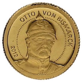 Moneda Palaos 1 Dollar Otto Von Bismark Oro 2012 1/2g