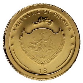 Moneda Palaos 1 Dollar Otto Von Bismark Oro 2012 1/2g