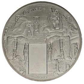 Moneda Palaos 5 Dollars Abu Simbel Plata 2011 25g