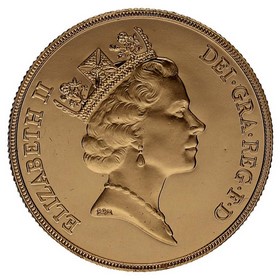 Moneda Reino Unido 2 Pounds Soberano Reina Isabel II Oro 1985 15,95g