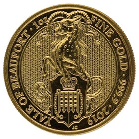 Moneda Reino Unido 100 Pounds Yale of Beaufort Oro 2019 1oz