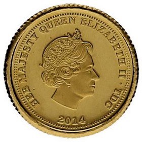 Moneda Tristán de Acuña 1/2 Corona Oro 2014 1/2g