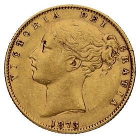 Moneda Australia Soberano Victoria Oro 1873 S 7,96g