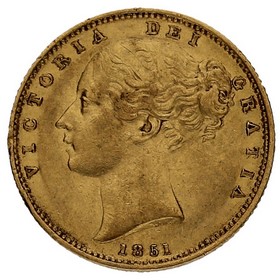 Moneda Reino Unido Soberano Victoria Oro 1851 7,96g