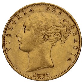 Moneda Australia Soberano Victoria Oro 1877 S 7,96g