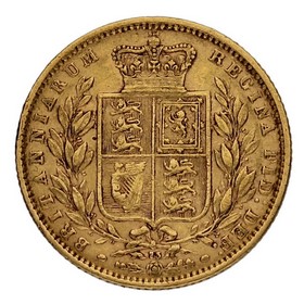 Moneda Reino Unido Soberano Victoria Oro 1871 73 7,93g