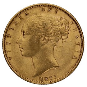 Moneda Reino Unido Soberano Victoria Oro 1871 99 7,96g