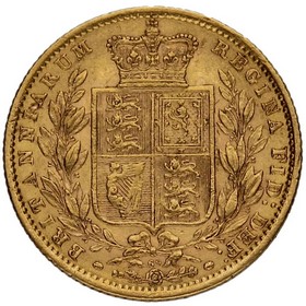 Moneda Reino Unido Soberano Victoria Oro 1872 69 7,97g