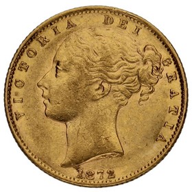 Moneda Reino Unido Soberano Victoria Oro 1872 69 7,97g