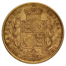 Moneda Reino Unido Soberano Victoria Oro 1872 23 7,95g