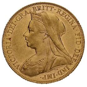Moneda Reino Unido Soberano Victoria Oro 1900 7,98g