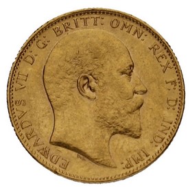 Moneda Reino Unido Soberano Eduardo VII Oro 1903 7,97g