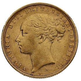 Moneda Australia Soberano Victoria Oro 1884 S 7,94g