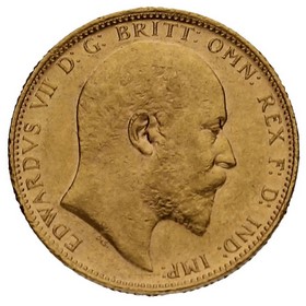 Moneda Reino Unido Soberano Eduardo VII Oro 1906 7,99g