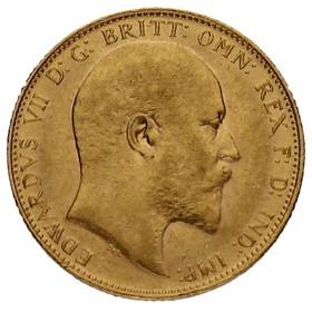 Moneda Reino Unido Soberano Eduardo VII Oro 1907 7,96g