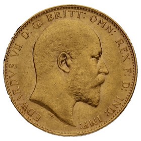 Moneda Reino Unido Soberano Eduardo VII Oro 1910 7,97g