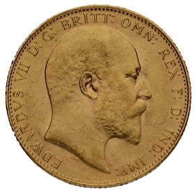 Moneda Reino Unido Soberano Eduardo VII Oro 1910 7,98g