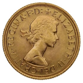 Moneda Reino Unido Soberano Isabel II Oro 1966 7,95g