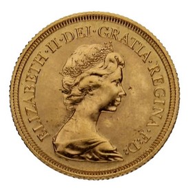 Moneda Reino Unido Soberano Isabel II Oro 1974 7,99g