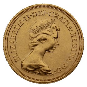 Moneda Reino Unido Soberano Isabel II Oro 1980 7,99g