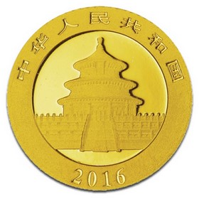Moneda China Panda de 50 Yuan (Precintada) Oro 2016 3 g