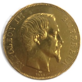 Moneda Francia 50 Francos Oro 1857 16,11 g